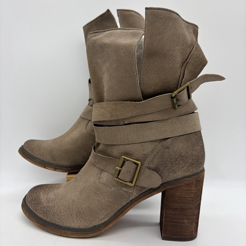 Ibiza Last Jeffrey Campbell Womens 11 Boots Brown Leather Ankle Straps Buckles